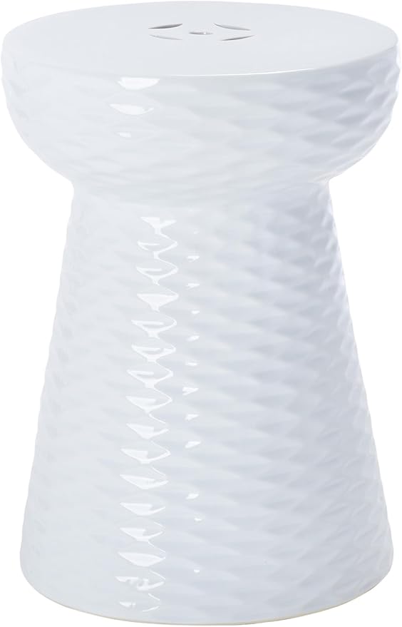 Safavieh Daphne Glazed Ceramic Decorative Garden Stool, White