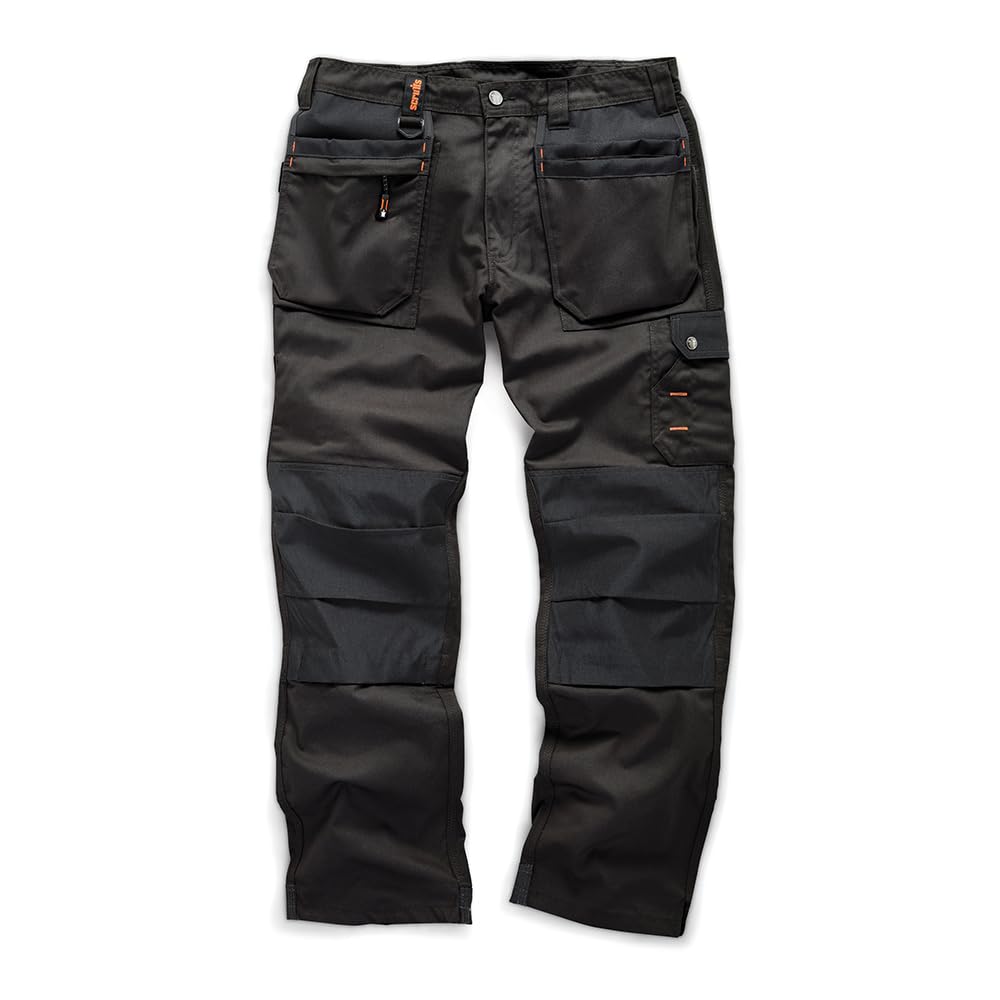Scruffs Mens Worker Plus Trousers, Black, 32W EU
