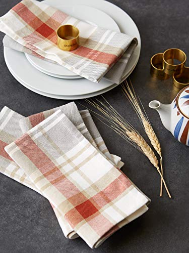 DII Christmas Thanksgiving Holiday Tabletop Décor Collection Decorative Napkin Ring Holder Set, 1.6 Dia x 1.25" Height, Always Grateful Gold, 4 Piece