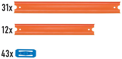 Hot Wheels Track Builder Unlimited,40 Foot Build and Rebuild Track Builder System, Easy to Connect Racetrack, Includes 1 Toy Car, Toys for Ages 4 and Up, One Pack, FTL69 (Package may vary)