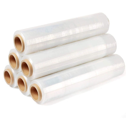 REQUISITE NEEDS Heavy Duty Shrink Wrap Roll Cling Film Packaging 400MM x 250M (Pack Of 6) (Clear)
