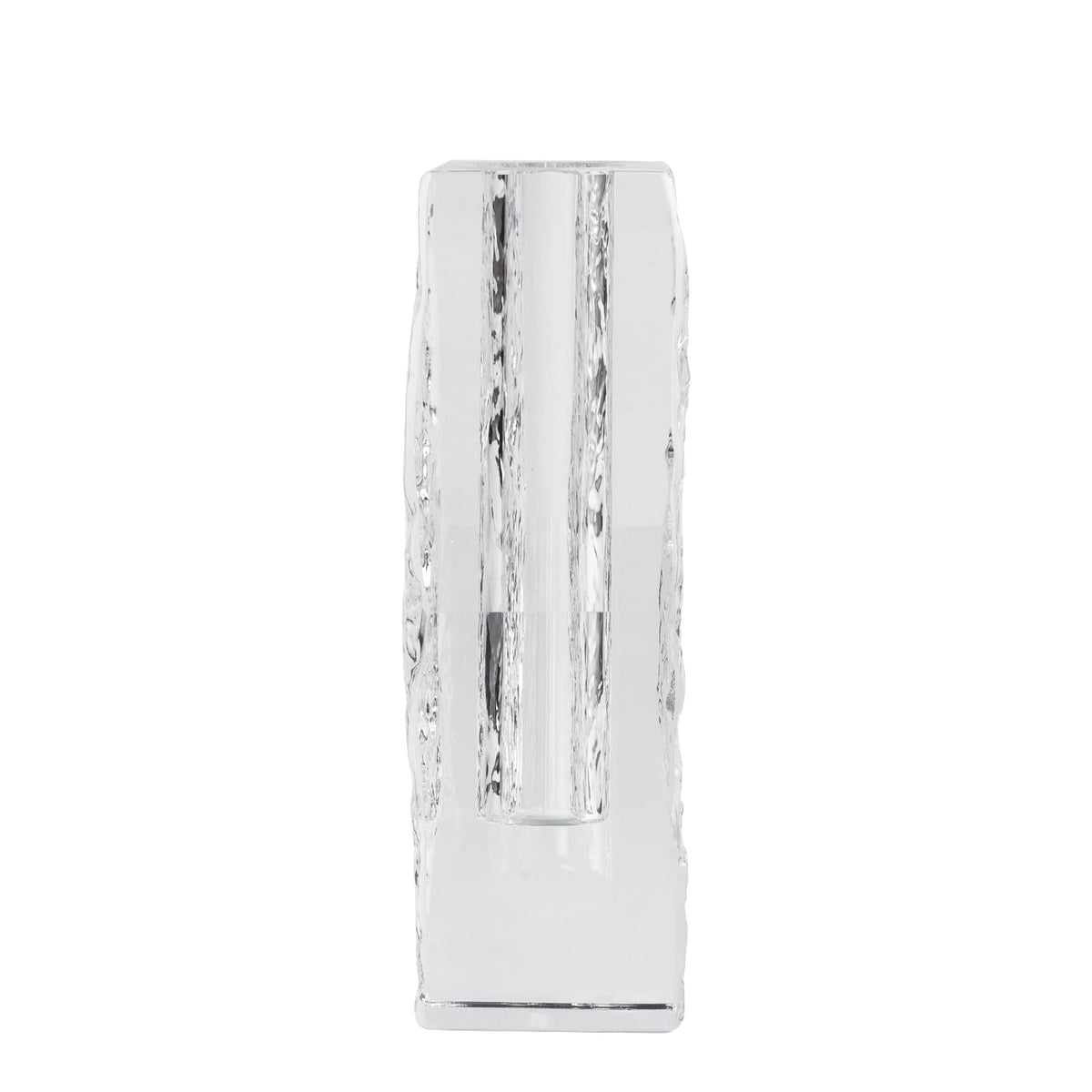 Glacier Series Crystal Vase 6.3-inch High, Modern Crystal Home Office Decor for Living Room Dining Table Centerpieces, Birthday and Wedding