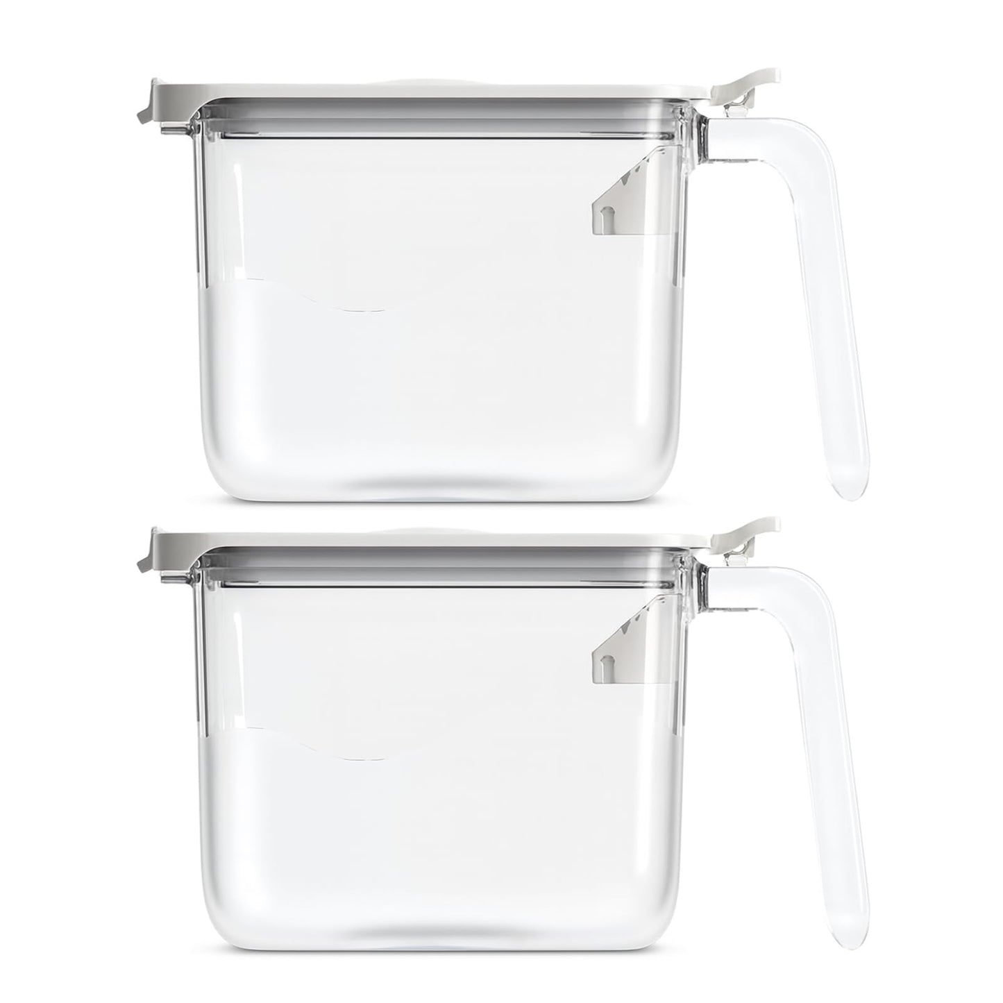 Mistifi Little Whale Seasoning Containers (Set of 2, White) – Airtight Spice Boxes with One-Press Lid & Built-In 2g Measuring Spoon, Food-Grade Storage Jars for Salt, Sugar & Spices