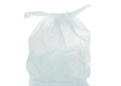 Kordis Strong Tie Handle Pedal Bin Liners - 6 x 30 Bags. 25L White Plastic Bin Bag Liners For Bedroom, Bathroom, Office, Mini Trash Can & Small Bins. 180 Unscented Garbage Bags (53 x 70cm)