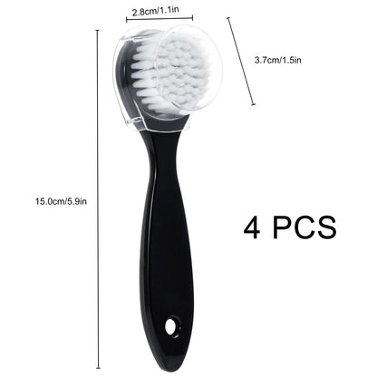 4 Colors Facial Cleansing Brush, Beomeen Face Scrubber Exfoliating Brush Face Wash Scrub Exfoliator for Skin Care, Makeup Removal (Blue, Pink, Purple, Clear)