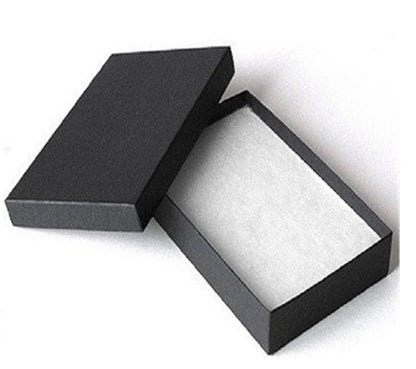 RJ Displays 25 Pieces Pack Cotton Filled Matte Black Pack Cotton Filled - Jewelry Pendant Earring Necklace Bracelet Packaging 3" X 2" X 1" Inch #32 Size (Matte Black)