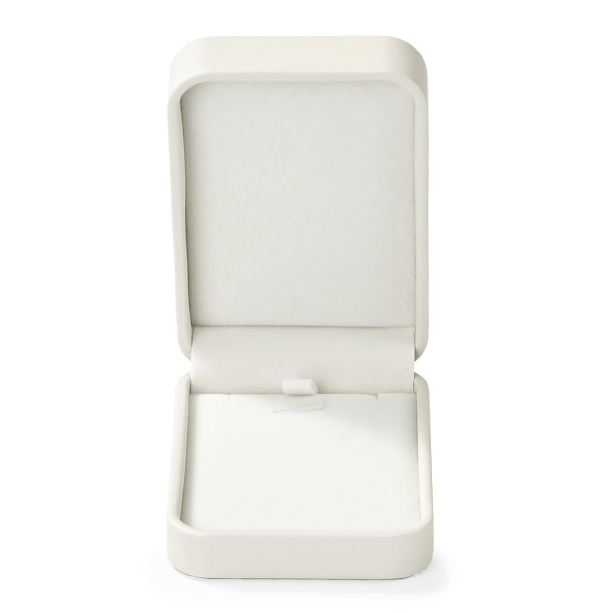 Papten PU Leather Necklace Box Velvet Interior Necklace Gift Box Pendant jewelry Case Display Storage Case for Anniversary Wedding Birthday Mother's Day (White)