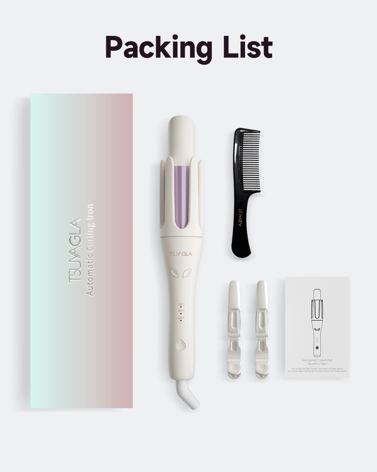 Automatic Curling Iron,1 1/4 Hair Curler with 3 Temperatures, 10S Fast Heating, 2-Way Rotation, 30 Min Auto Shut-Off, 500 Million Ionic, Anti-Scald-Tangle for Long Hair