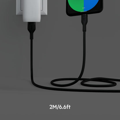 Belkin BoostCharge Pro Flex Braided USB-C to USB-A Cable (1M/3.3FT) USB-IF Certified Fast Charging Cable for iPhone 17, iPhone 17 Pro, iPad, Galaxy S25, Note, Pixel, Nintendo Switch 2 & More - Black