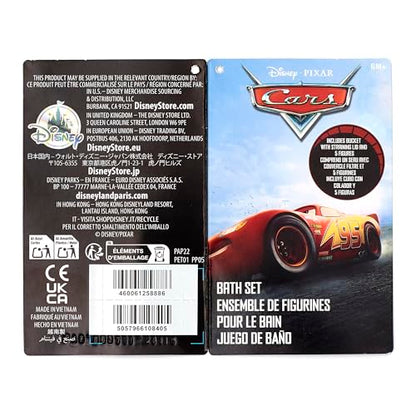 Disney Store Official Disney Pixar Cars Bath Toy Set, 5 Pc., Baby Playset Includes Lightning McQueen, Mater, Red, Sheriff and Sarge Figures - Bath or Paddling Pool Toy, Suitable for 6 months+