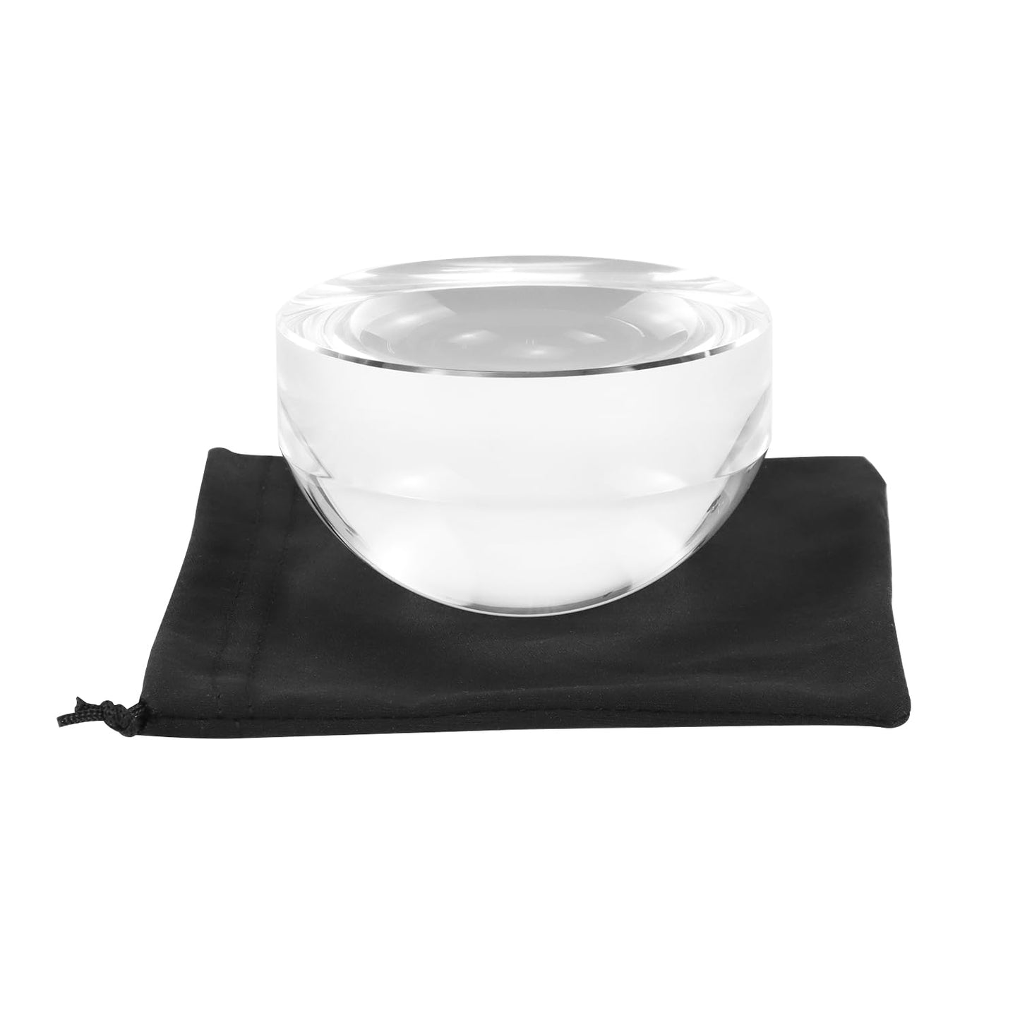 QWORK Acrylic Paperweight Magnifier 4X- Domed Reading Magnifying Glass (4-Inch) for Reading, Inspection, Books, Newspapers, Maps
