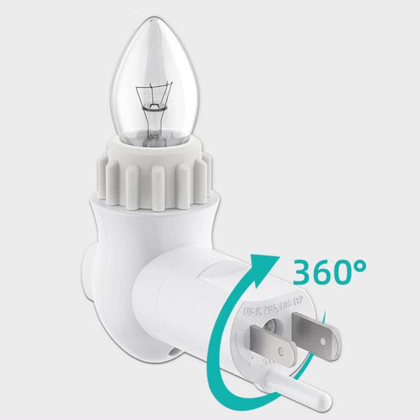JNXQWE Plug in Night Light Module,Night Light Plug with ON/Off Switch,E12 Base Socket Night Light for Himalayan Crystal Salt Night Light,Wall Light(with Waterproof Gear)
