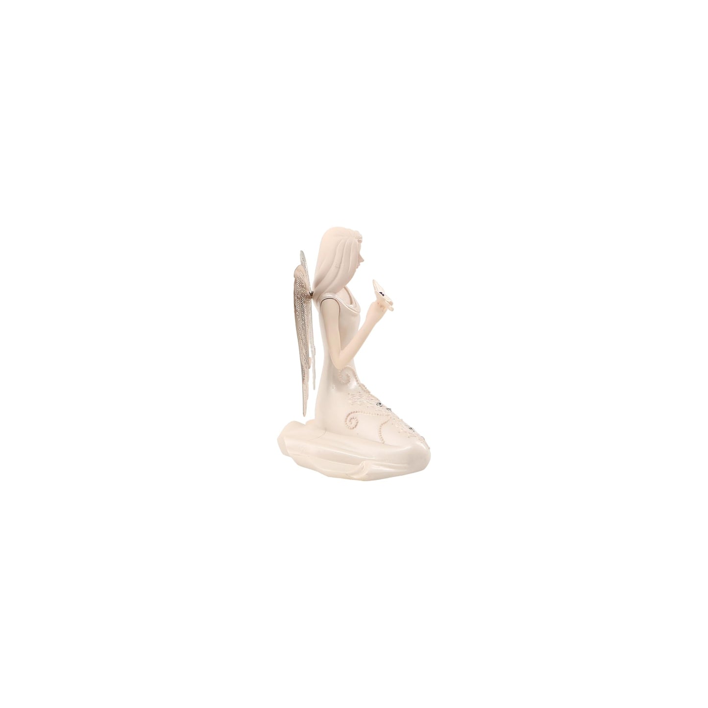 Little Things Mean A Lot February Monthly Angel Figurine, 3-1/2-Inch, Includes Gemstone on Butterfly