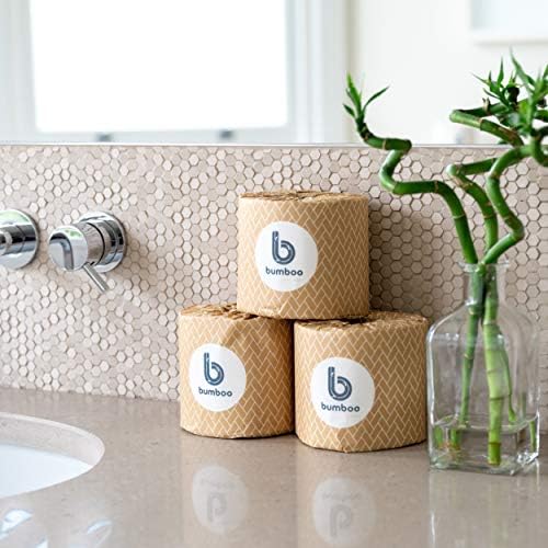 Bumboo Essentials Toilet Roll 48 Pack | Essentials Wrapped Toilet Paper 3 ply, 300 Sheets | Plastic-Free, Soft, Strong, Eco-Friendly & Biodegradable Toilet Tissue