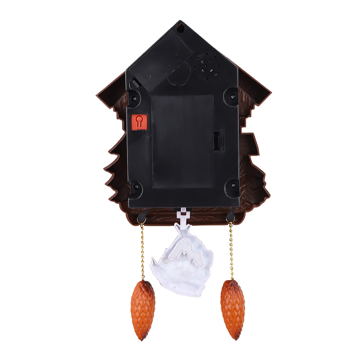 AUNMAS Cuckoo Clock with Sound, Traditional Style Wooden Quartz Movement, Wall Mount Tabletop Display Grandfather Clock for Home Office Decor