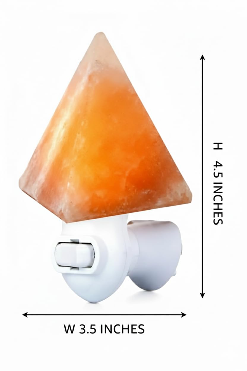 NatureBoost Himalayan Pink Salt Night Lights (Pyramid, 2)