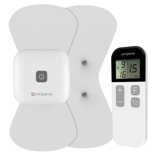 Comfytemp Wireless TENS Unit Muscle Stimulator for Pain Relief Therapy, Relieve Sciatica Rechargeable TENS Machine for Pain Management, Portable TENS Device for Back, Shoulder, Cramps Pain Relief