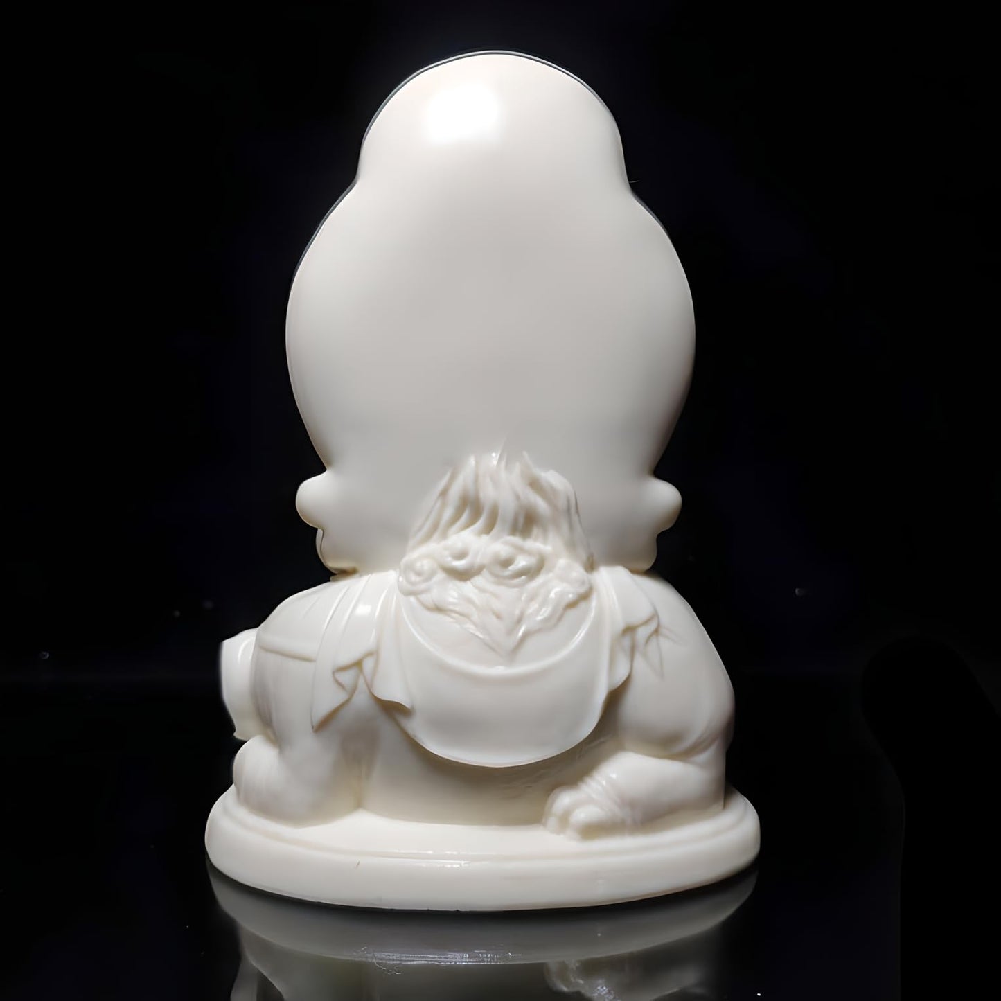 Hormsdar Ivory Fruit Samantha Bodhisattva Sculpture for Home Office Car Feng Shui Décor and Thoughtful Zen Ornamnt Gifting