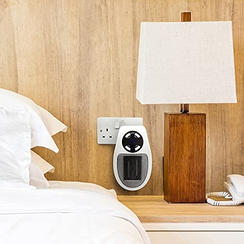 STAYWARM 500w Plugin Local (2m2) Power Heater / 2 Fan Speeds / 15 - 30C Temperature Control / 1-12 Hour Timer / Auto Shut Off - F2210WH