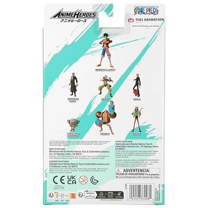 BANDAI Anime Heroes One Piece Figures Monkey D. Luffy Action Figure | 17cm Articulated Luffy Anime Figure With Swappable Hands One Piece Action Figures Pirate Toys Range