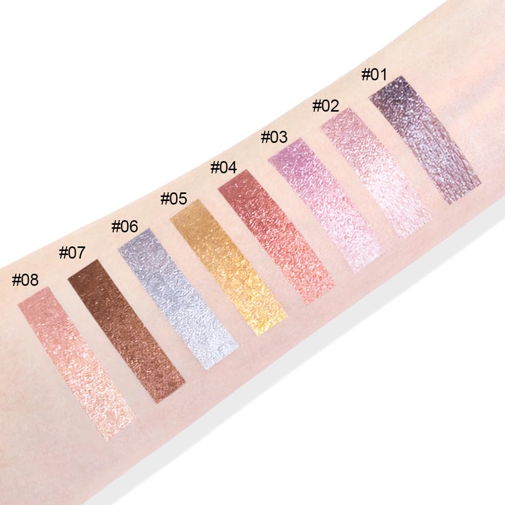 FeiCuiYun Cream Glitter Dark Purple Shimmer Metallic Eyeshadow Palette Makeup, Natural Single Mini Instant Holographic Eyeshadow For Women, Sombras Crema Para Ojos, Talc, Paraben & Cruelty Free