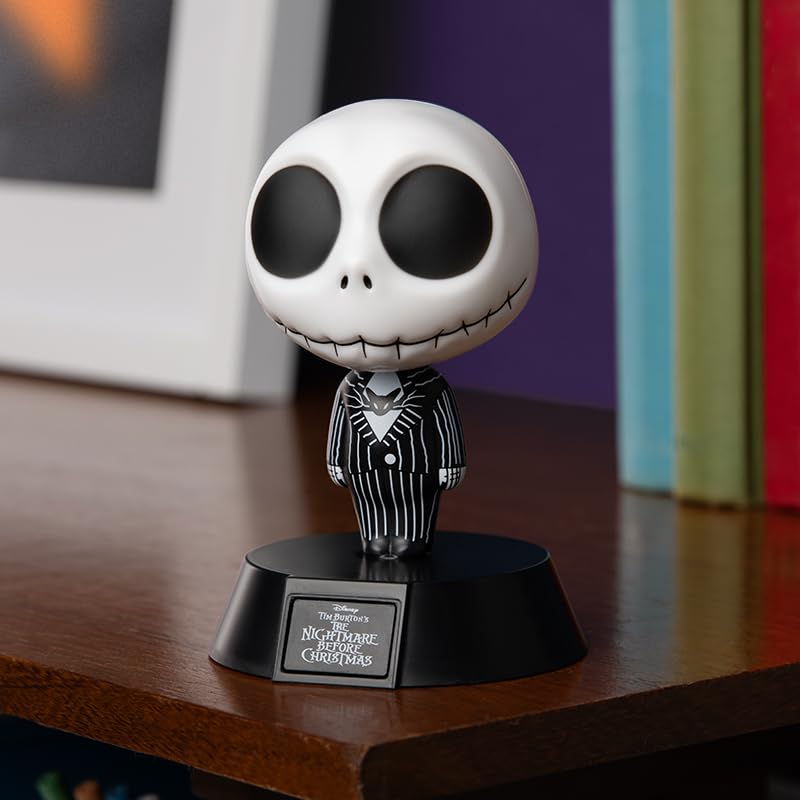 Paladone Jack Skellington Icon Light - Officially Licensed Nightmare Before Christmas Merchandise, Collectible Gift for Film Fans, Spooky Halloween Decor, Battery Powered, (10 cm)