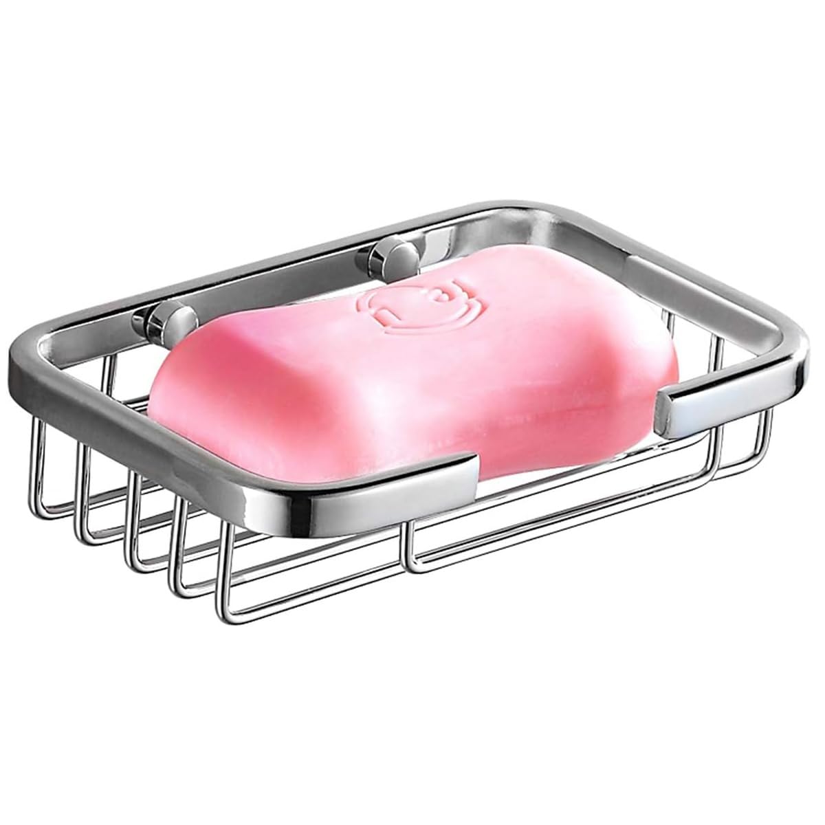 ThinkTop Wall Mounted Soap Dish for Shower Solid Brass Chrome Finished Soap Basket Bathroom & Kitchen, Self Draining Bar Soap Holder, Silver