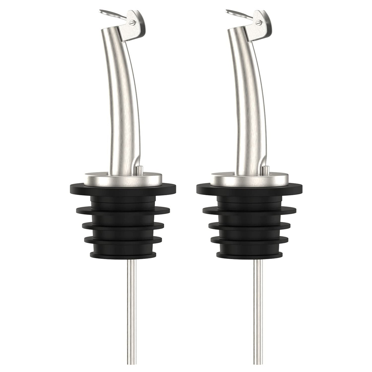 Axe Sickle 2 Pcs Stainless Steel Speed Pour Spouts, Olive Oil Dispenser Spout for 3/4" Bottle Mouth, Flip Top