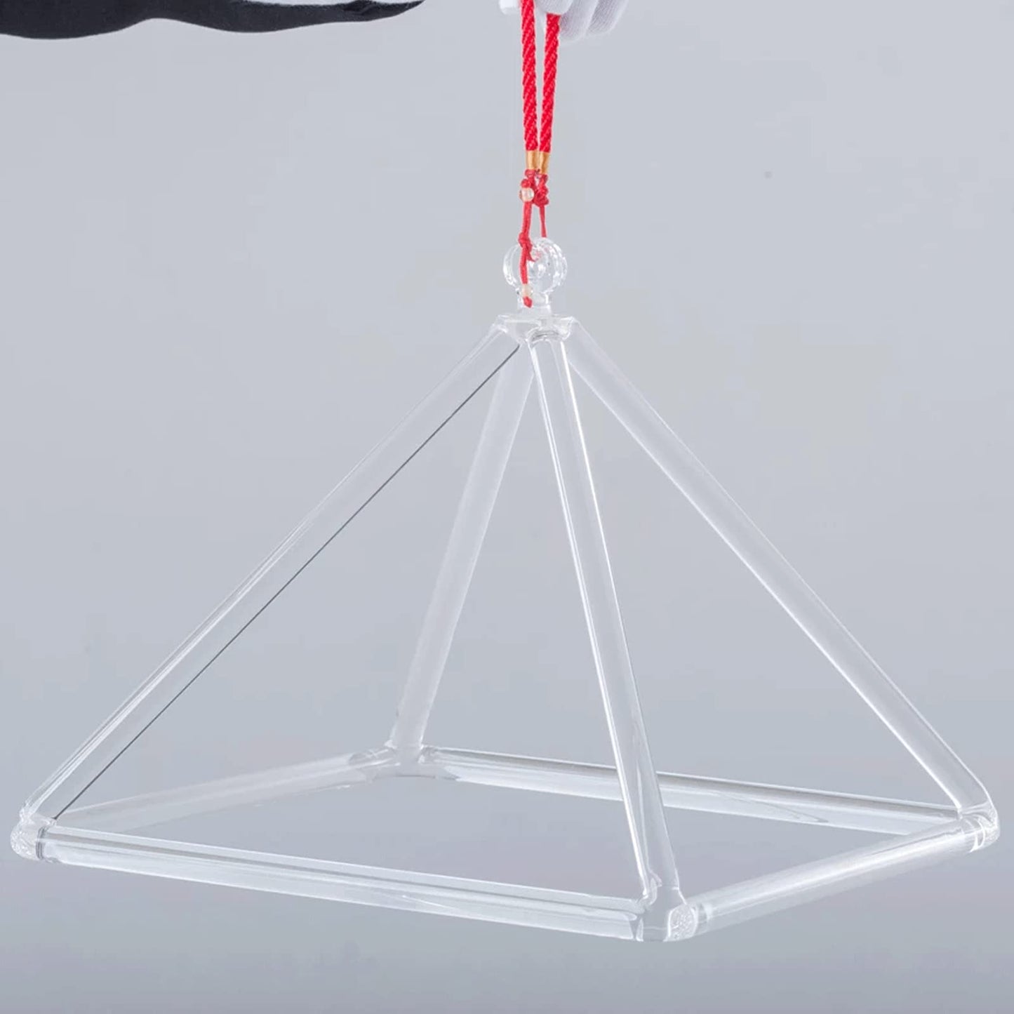 KACYDI Clear Quartz Crystal Singing Pyramid (3-20 Inch) Healing Musical Instrument with Carry Case Bag for Sound Healing Meditation