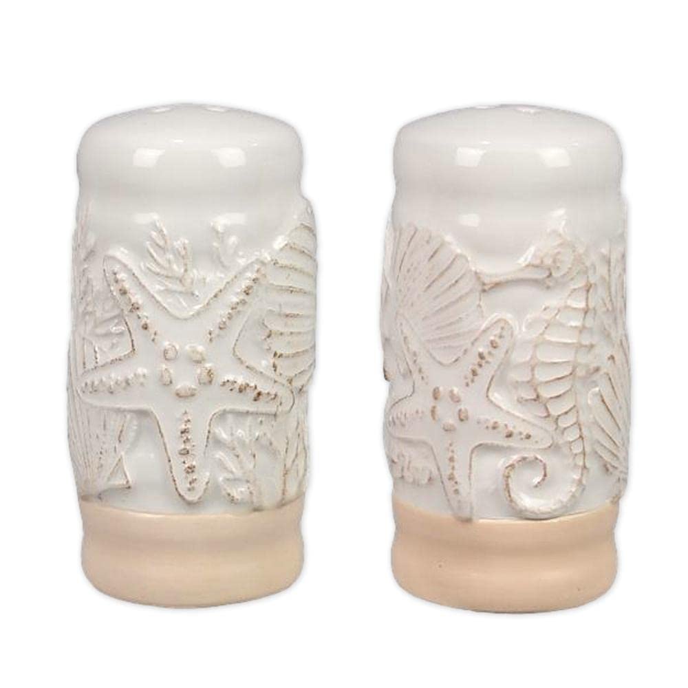 The Bridge Collection Ceramic Coastal Salt and Pepper Shakers