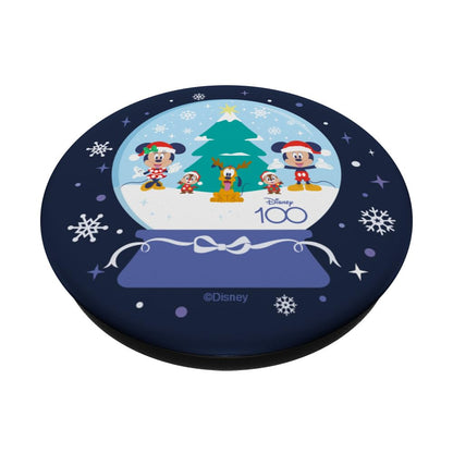 Disney 100 Mickey Minnie Chip Dale Pluto Christmas Snowglobe PopSockets Standard PopGrip