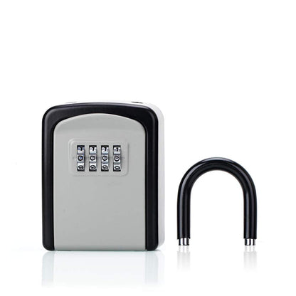 ABRA FOX Key Lock Box, Combination Lock box with Code for House Key Storage, Combo Door Locker (Black-1pack)