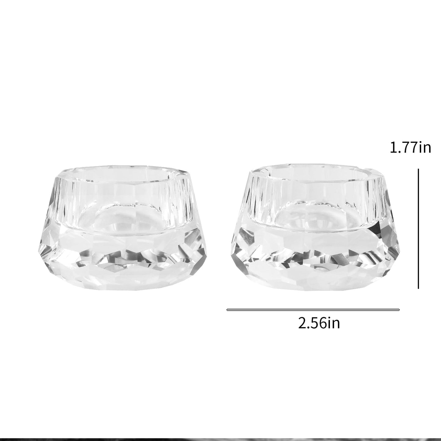 Crystal Candle Holders Set of 2, Tea Wax Ultra Elegant & Modern Centerpiece Home Décor,Wedding