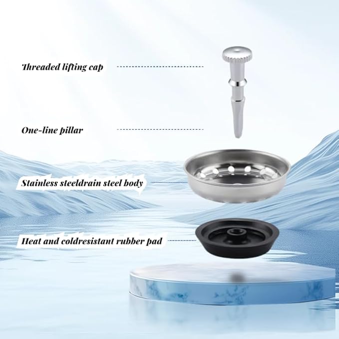 2 Pack Kitchen Sink Strainer & Stopper Combo