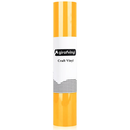 GIRAFVINYL Halloween Golden Yellow Heat Transfer Vinyl - 12” X 5ft Yellow Iron On Vinyl Yellow HTV Vinyl for T- Shirt, Easy to Use
