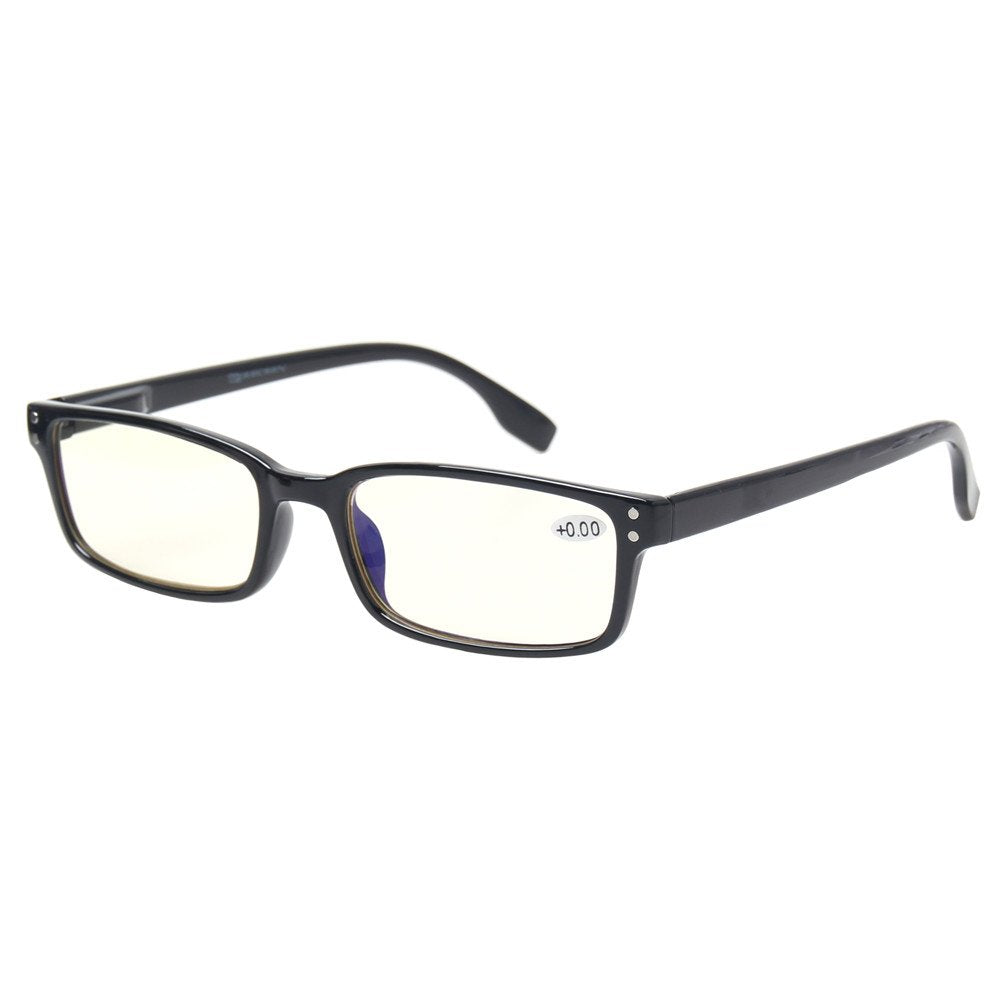 Kerecsen Computer Glasses 2 Pair UV Protection, Anti Blue Rays, Anti Glare and Scratch Resistant Computer Reading Glasses (Black, 0.00, multiplier_x)