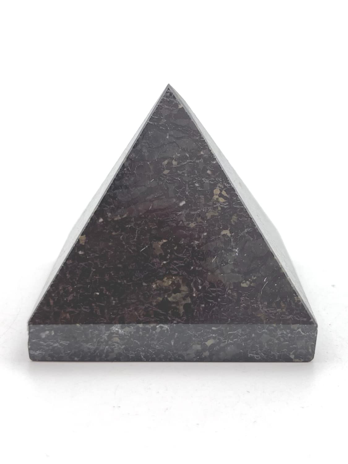 GEMSCITE Larvikite Pyramid Crystal Healing Stones - 2" Great Pyramid Figurine of Natural Stone for Meditation, Reiki, Chakra Balancing, Handcrafted