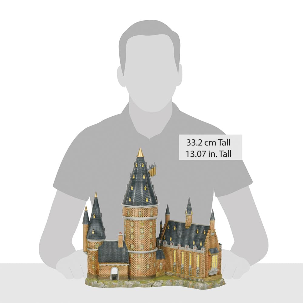 Department56 Harry Potter Village Hogwarts Hall and Tower Lit Building, 13.07", Multicolor