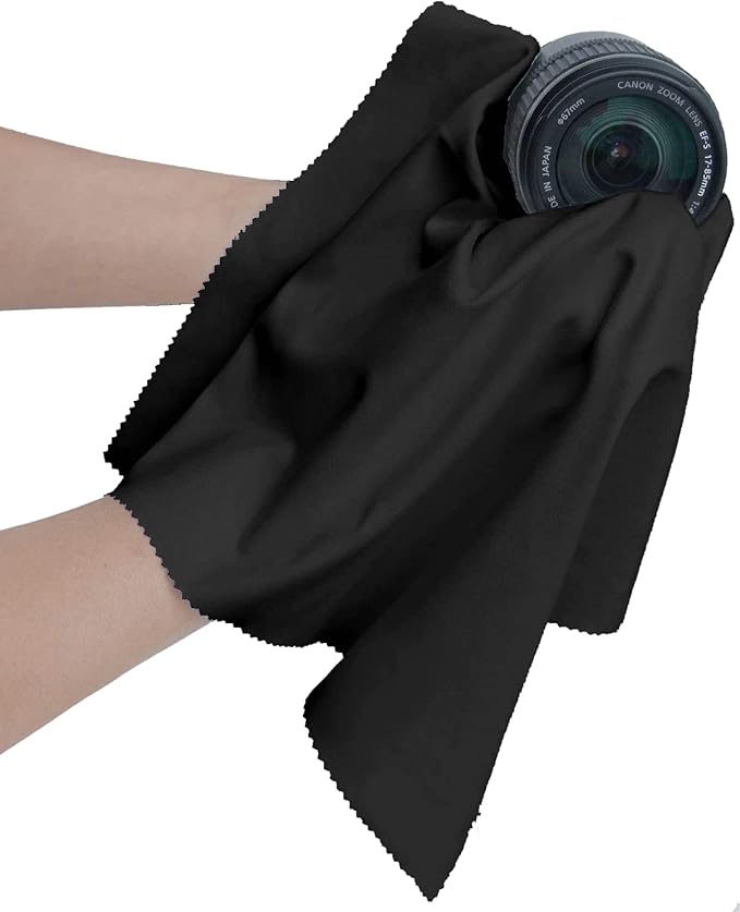20"x20" Extra Large Oversized Microfiber Cleaning Cloth, Lenses on Cameras