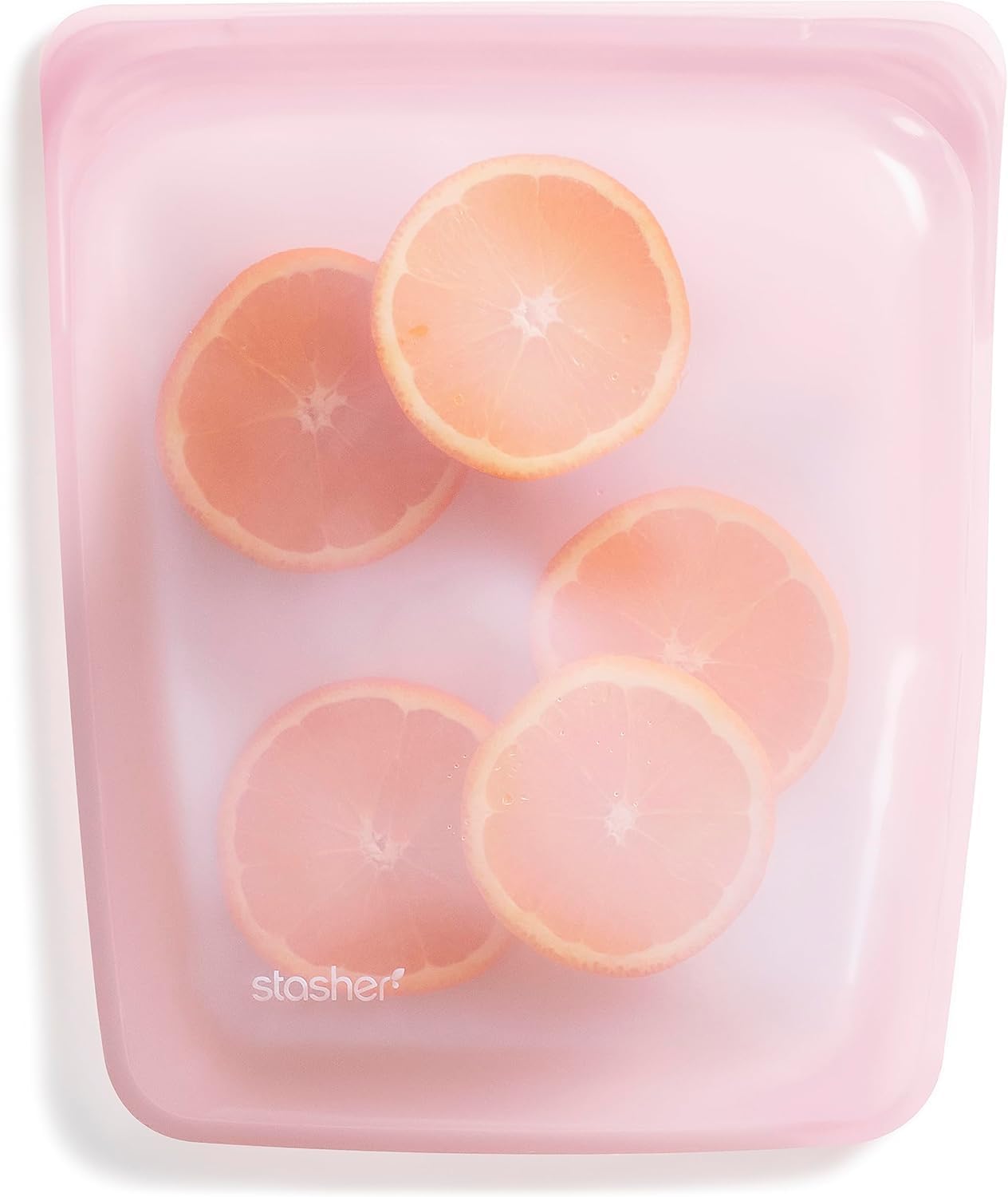 Stasher Premium Silicone Reusable Food Storage Half Gallon Bag, Clear, Microwave, Sous Vide, Dishwasher, Oven and Freezer Safe, BPA Free, Leak-free, Eco-friendly, 64 Oz