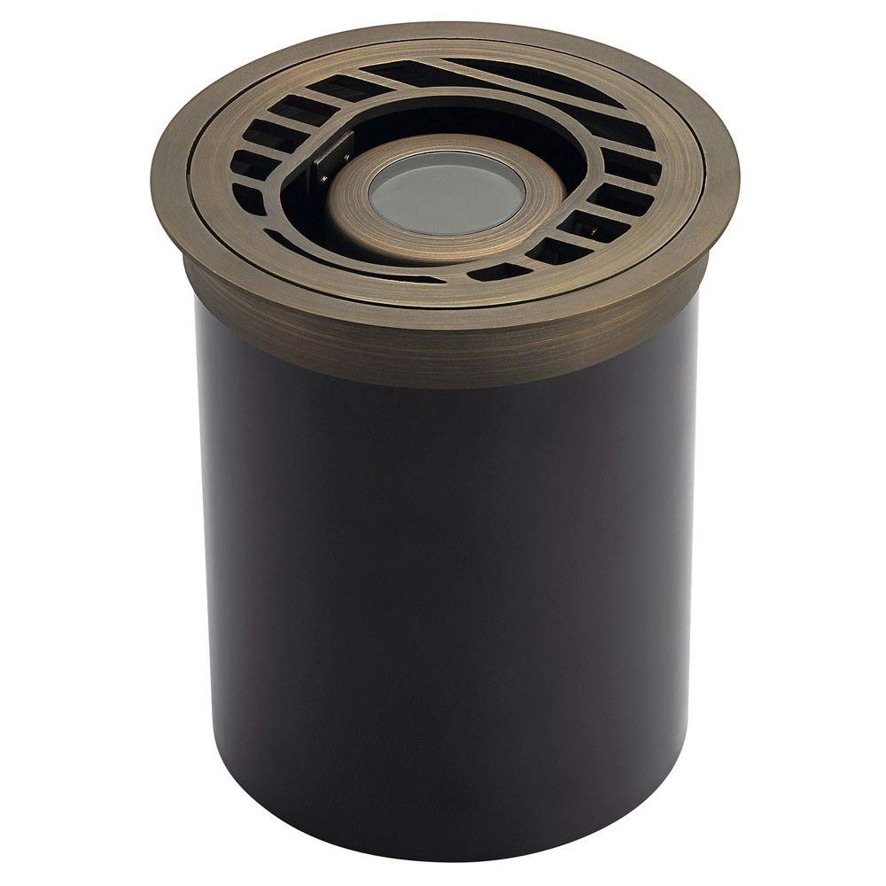 KICHLER 12 Volt 7 Watt Accent Well Light in Centenial Brass Finish for use as an Uplight in a Recessed Well, 15789CBR