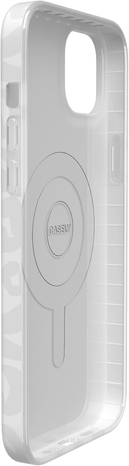 Casely iPhone 14 Case | Fit Check | Neutral Checkerboard | Compatible with MagSafe | Classic Ultra Slim Design