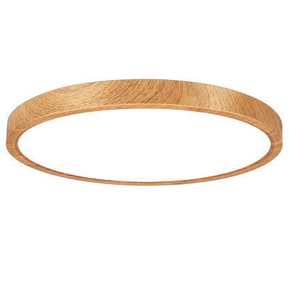 12in/30cm 24W LED Wood Grain Flush Mount Ceiling Light, 5000K Daylight White Bathroom Light, 3200LM, Round Ceiling Lighting, 240W Equivalent Ceiling Lamp for Closets, Kitchens, Hallway, Bedrooms, etc.
