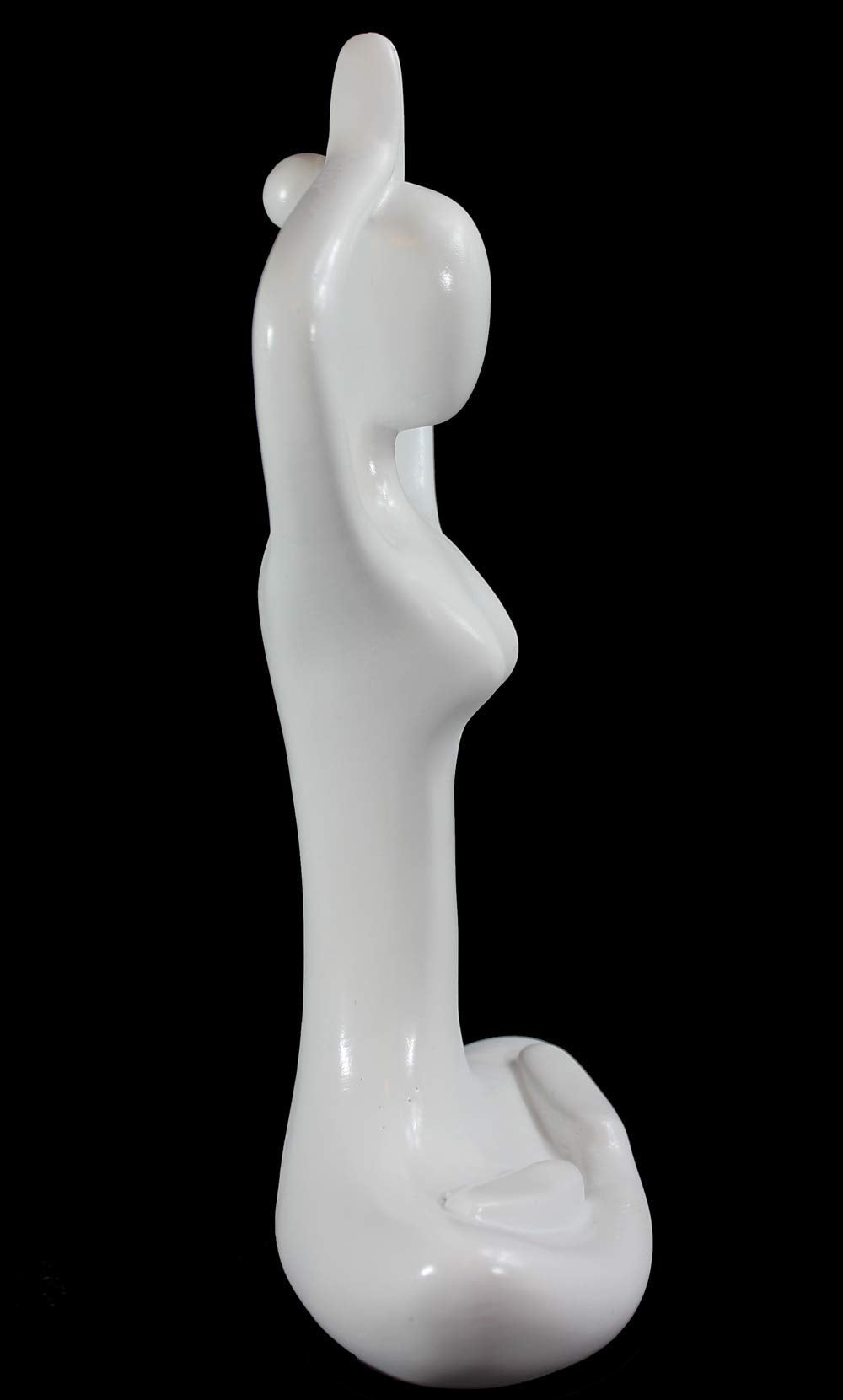 Seraphic Yoga Mountain Pose Statue/Sculputure Gifts for Women, Home or Room Decor, White Prayer Hands Statues/Figurines, 8" Tall