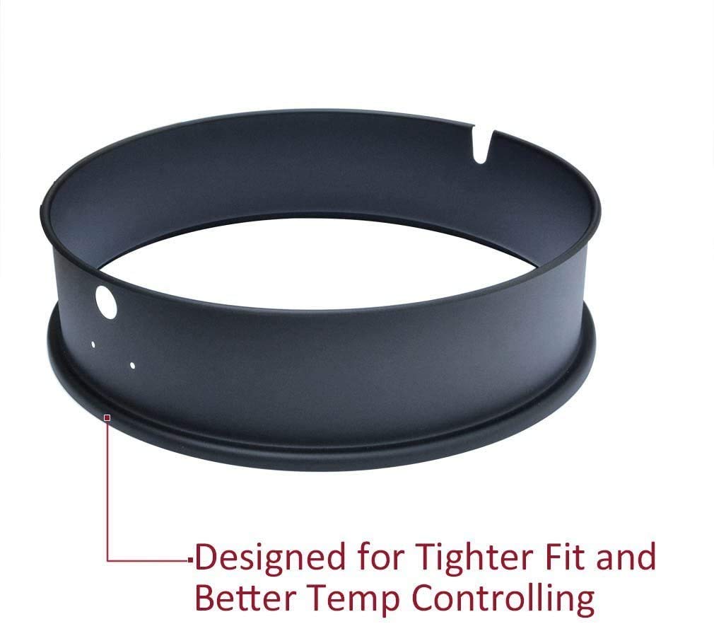 Onlyfire BRK-6025 Enamelled Rotisserie Ring Kit Fits Weber 57CM Charcoal Kettle Grill with Electric Motor for UK fits Most Others 57 CM Kettle BBQ