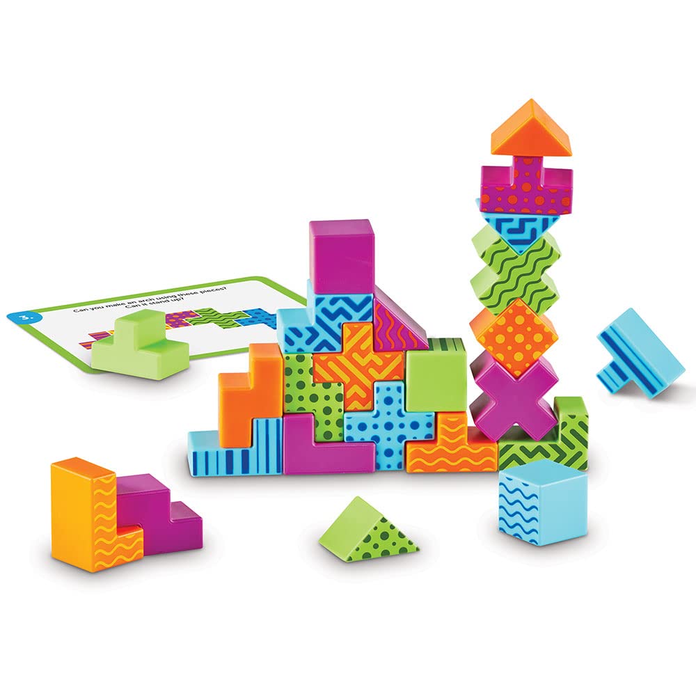 Learning Resources STEM Explorers Brainometry Age 5+, Critical Thinking & STEM Skills 3D Puzzle Game for Kids, 10 STEM Challenges, Ages 5+