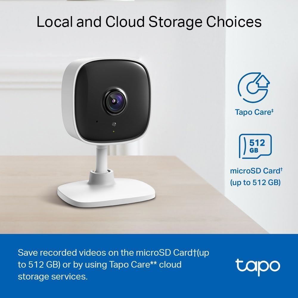 Tapo TC60 Indoor Camera House Security Camera, WiFi Camera, No Monthly Fee, AI Detection, Dog Puppy Camera, Baby Camera Monitor, CCTV, 2-way Talk, Advanced Night Vision, Works with Alexa & Google