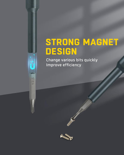 Banshu 46 in 1 Mini Precision Screwdriver Set with Metal Case, Magnetic Small Screwdrivers with Phillips, Pentalobe, Torx for Glasses, Watch, iPhone, Macbook, Laptop, Computer, PC, PS5, Jewelers, Toys