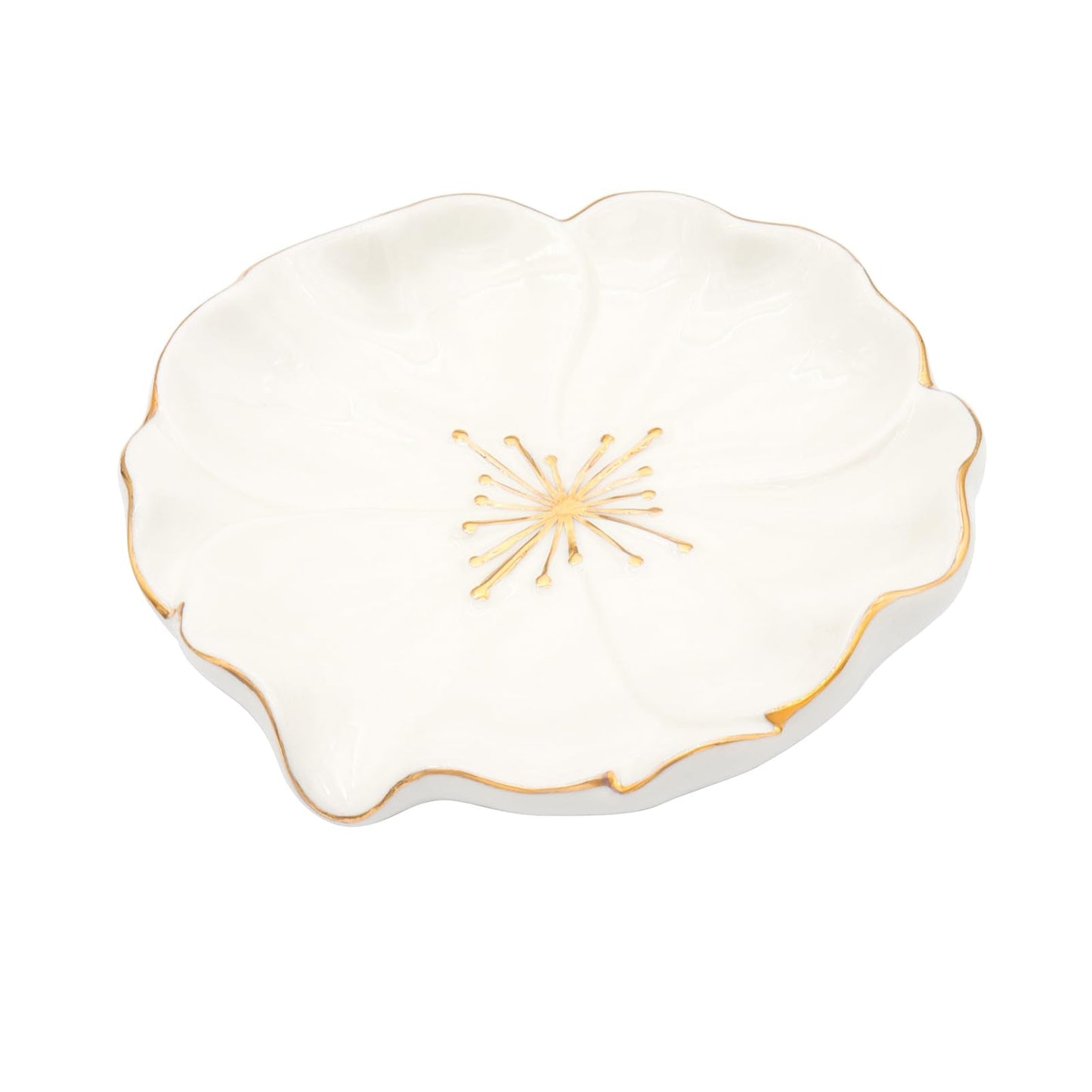 Elegant Bathroom Soap Dish, Inspired by Nature Hibiscus Flower, Ceramic Soap Dish Holder, Self-Draining and Multiple Styles for Bathroom Kitchen Accessories