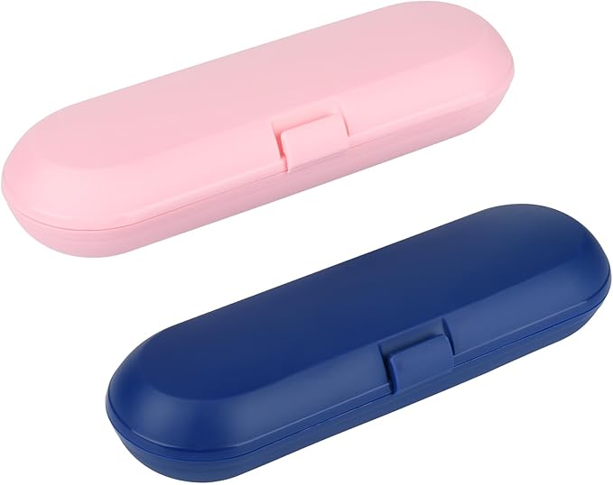 Cosmos Pack of 2 Plastic Travel Case Toothbrush Carrying Case Holder Container
